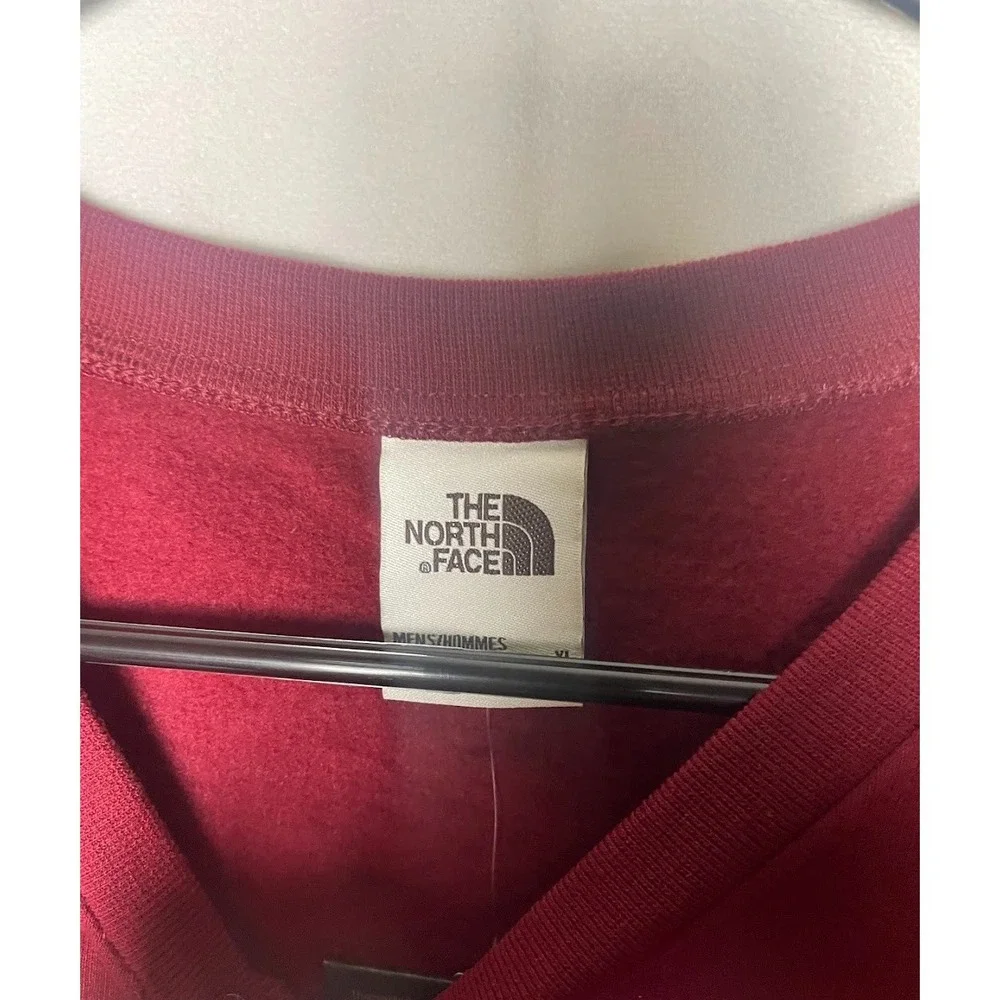 NWT The North Face Men's Patch Crew Sweater Maroon Red Size XL Brand New